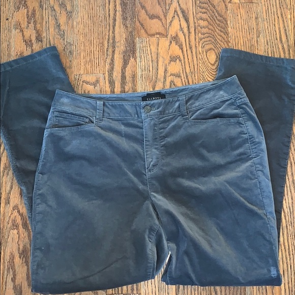 Talbots Pants - TALBOTS gray velour type pants 14 curvy